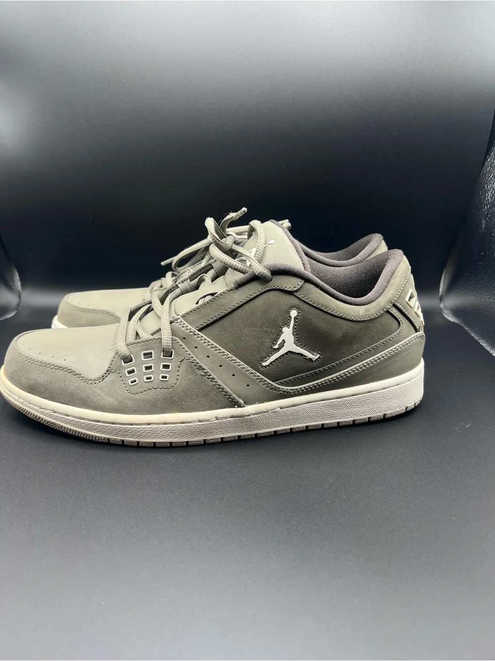 Jordan Men’s Low-Top Athletic Sneakers in Olive and Beige